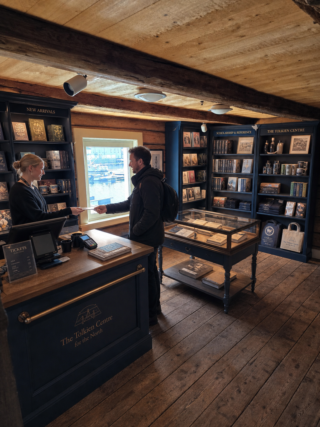 A welcoming bookshop and reception