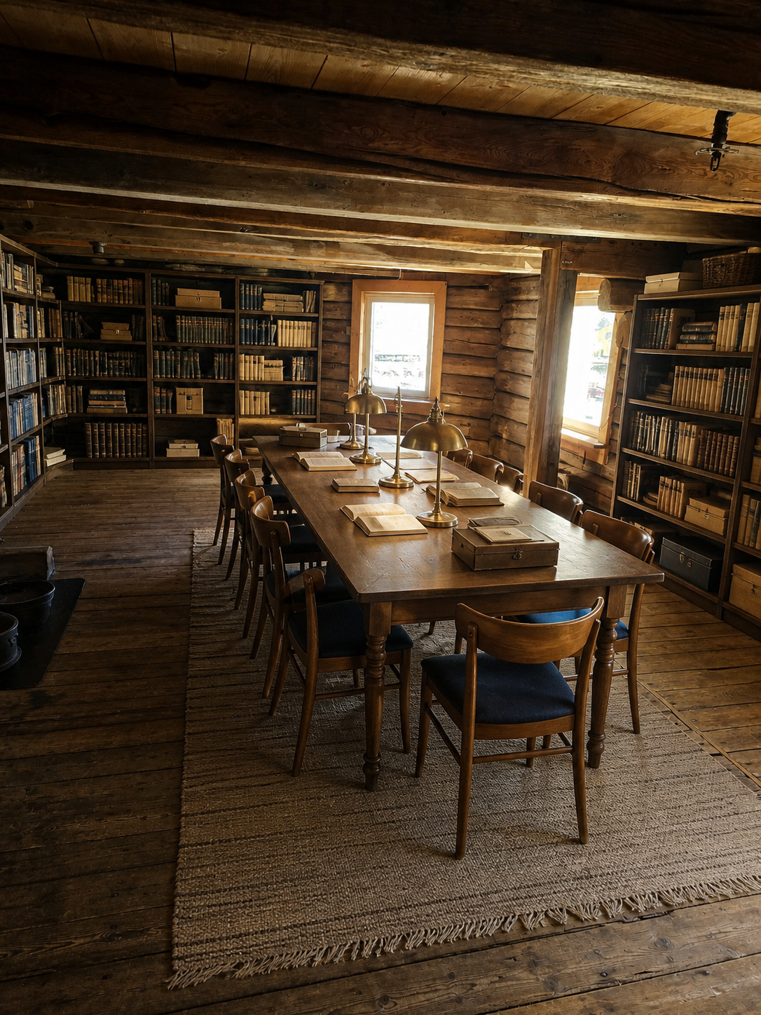 A quiet reading and conversation room